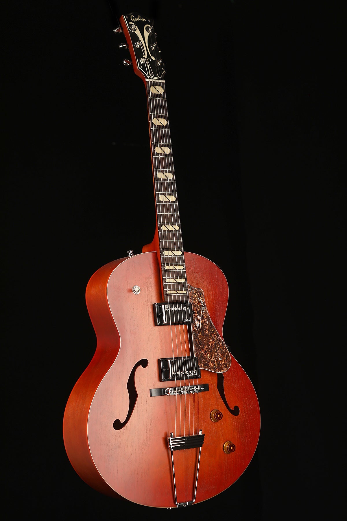 Godin 5th Avenue Jumbo HB 'Memphis Sun' Archtop Electric Guitar ...